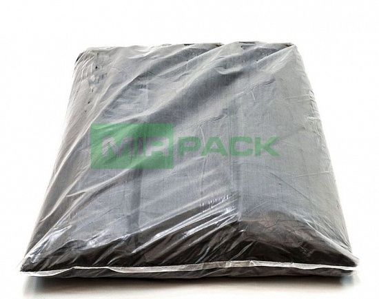 Мешки для мусора 30 л 50х60, 25 мкм, черные, ПВД в пачках 10 пачек по 100 штук, усиленные - Вид 3