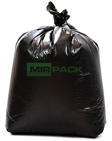 Мешки для мусора 240 литров, 60 мкм, ПВД , 93х125 в пачках, черные - Вид 2