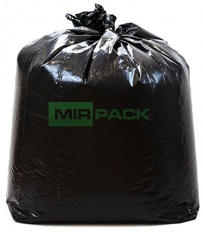 Мешки для мусора 360 литров, 65 мкм, в рулоне 10 штук, ПВД, черные, 2 слоя, плотные, 110х140 см - Вид 3