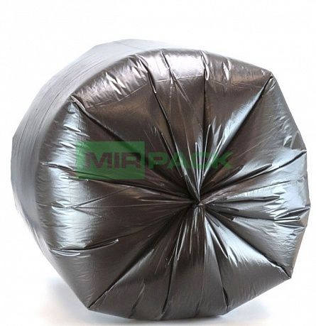 Мешки для мусора 120 л. 18 мкм, ПСД, 10 шт., черные, материал высокого давления, усиленные - Вид 3