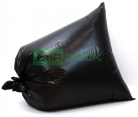 Мешки для мусора 180 литров, 30 мкм, ПВД, в рулоне 10 штук, черные, 2 слоя, 93x110 см, Professional - Вид 2