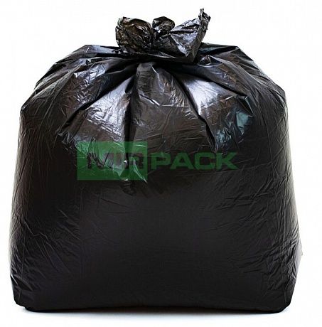 Мешки для мусора 180 литров, 45 мкм, черные в пачках 100 шт - Вид 6